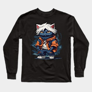 blue cat Long Sleeve T-Shirt